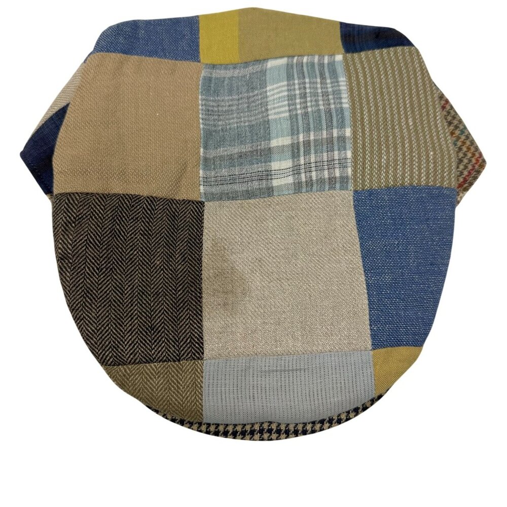 Handcrafted Irish Patchwork Linen Flat Cap Hanna … - image 5